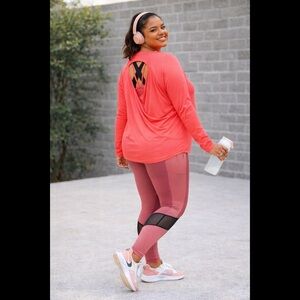LIVI Lane Bryant Hot Pink Athletic Top